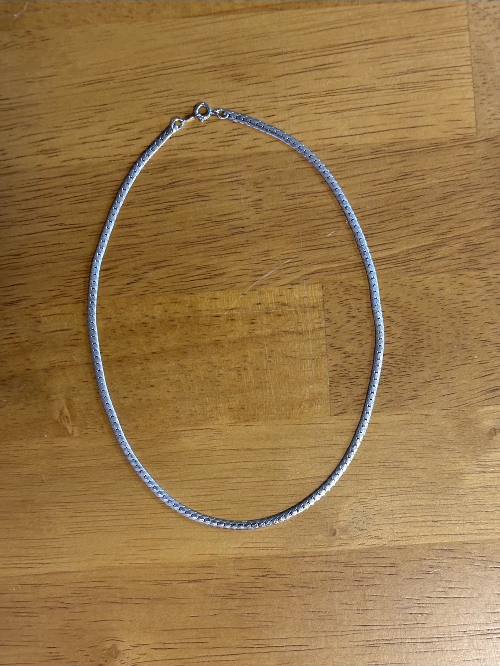 Sterling Silver Snake Chain Choker Necklace